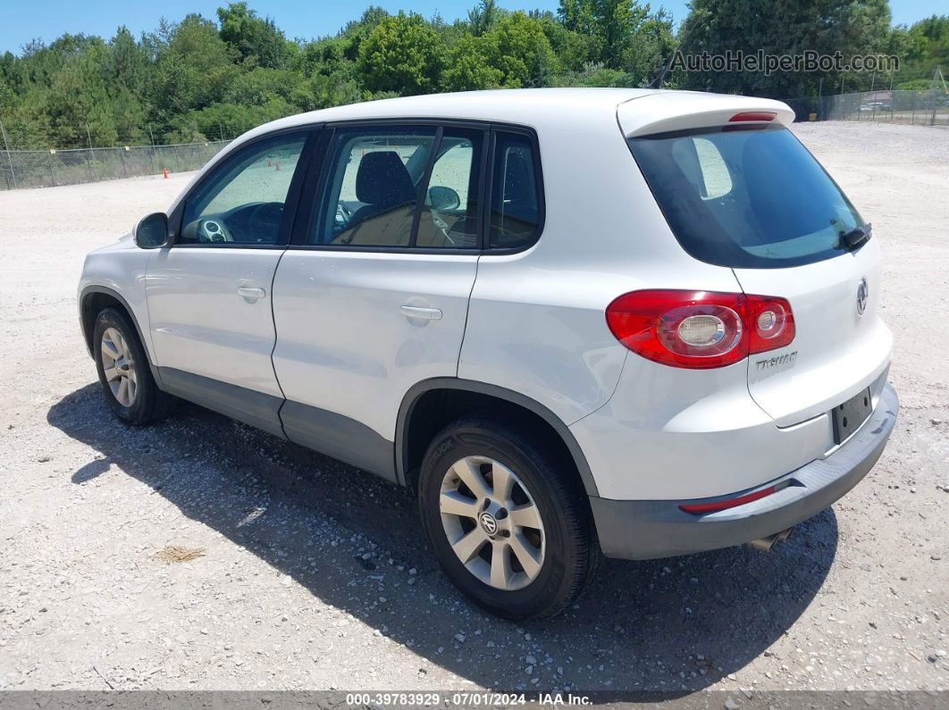 2010 Volkswagen Tiguan S White vin: WVGAV7AX6AW529991