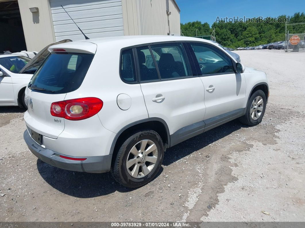 2010 Volkswagen Tiguan S White vin: WVGAV7AX6AW529991