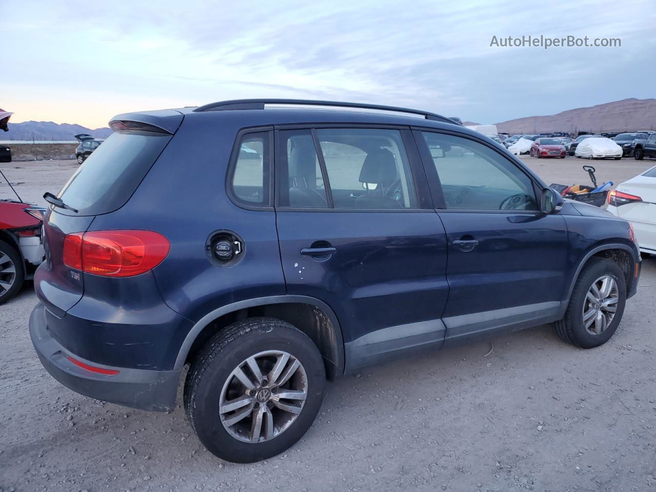 2016 Volkswagen Tiguan S Blue vin: WVGAV7AX6GW501228