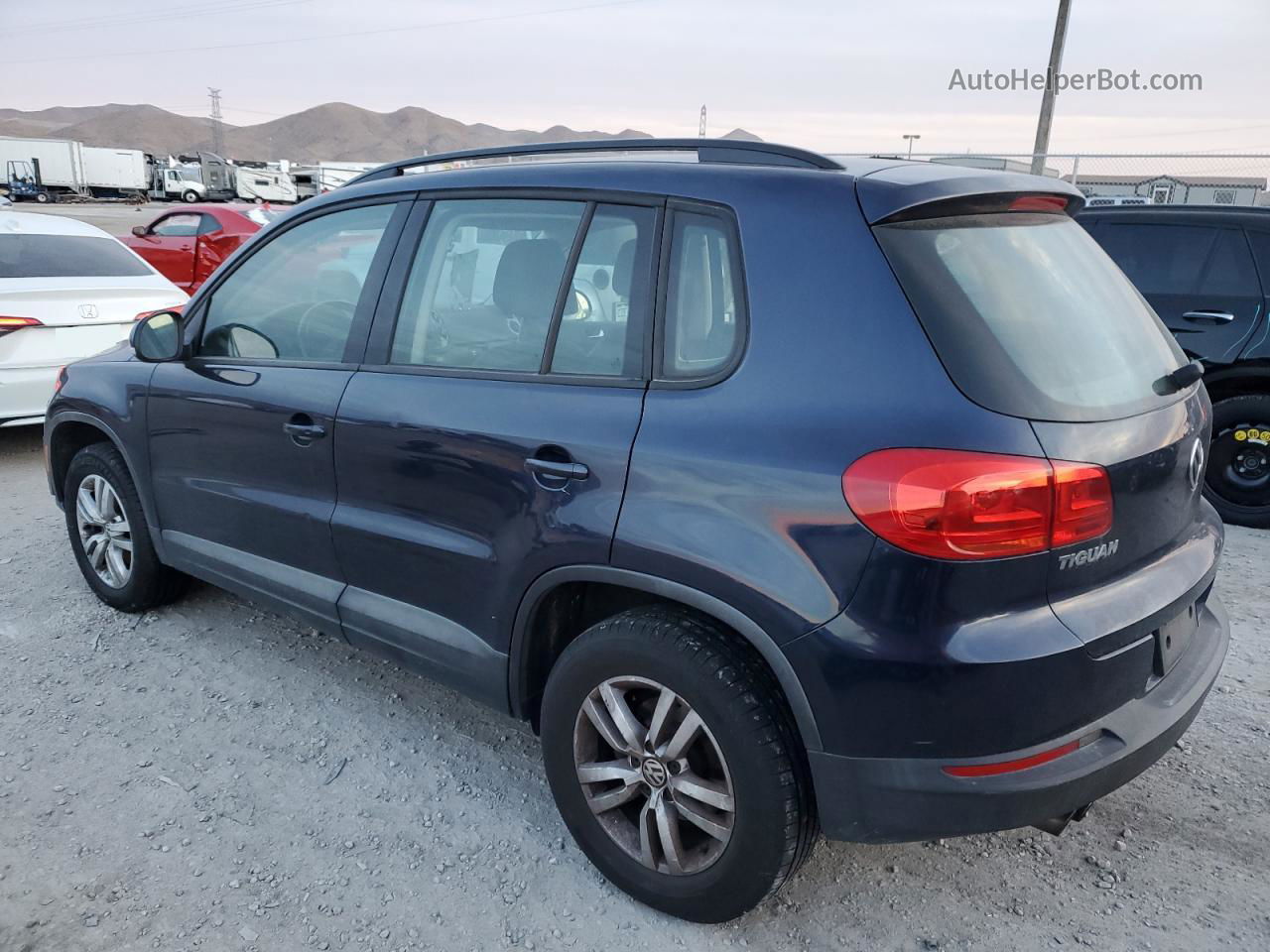 2016 Volkswagen Tiguan S Blue vin: WVGAV7AX6GW501228