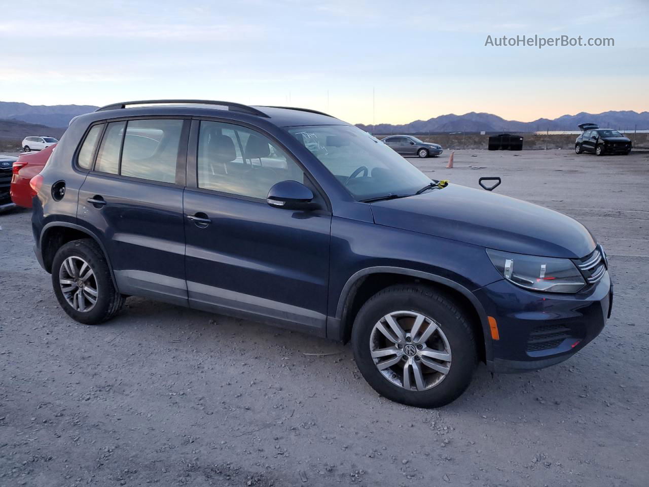 2016 Volkswagen Tiguan S Blue vin: WVGAV7AX6GW501228