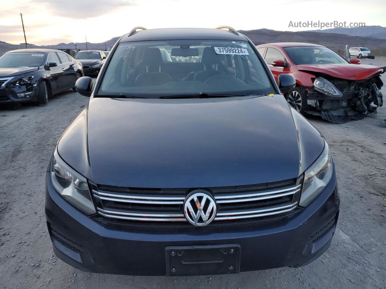 2016 Volkswagen Tiguan S Blue vin: WVGAV7AX6GW501228