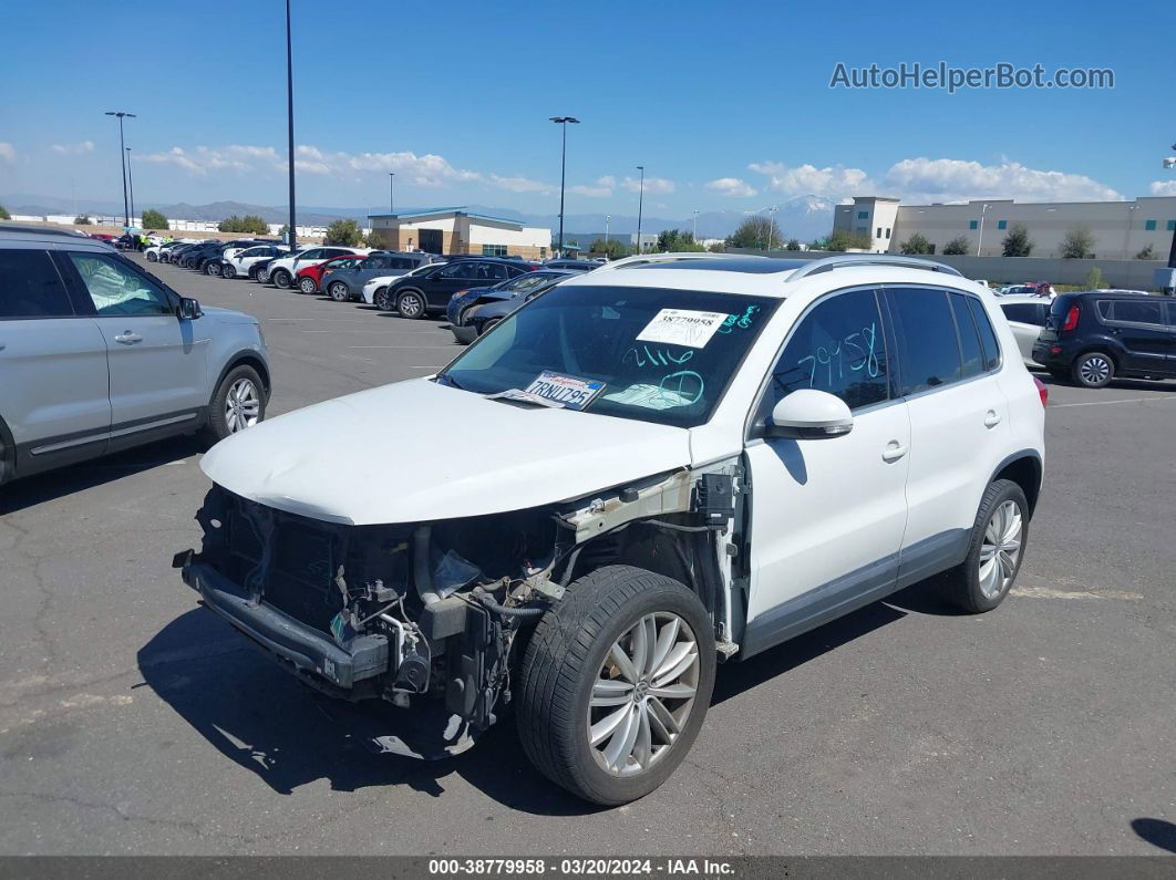 2016 Volkswagen Tiguan Se White vin: WVGAV7AX6GW578486