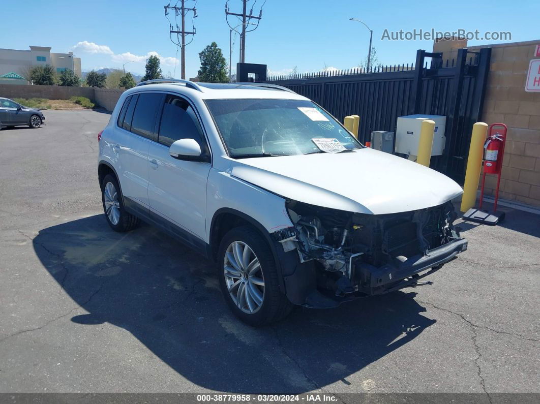 2016 Volkswagen Tiguan Se White vin: WVGAV7AX6GW578486