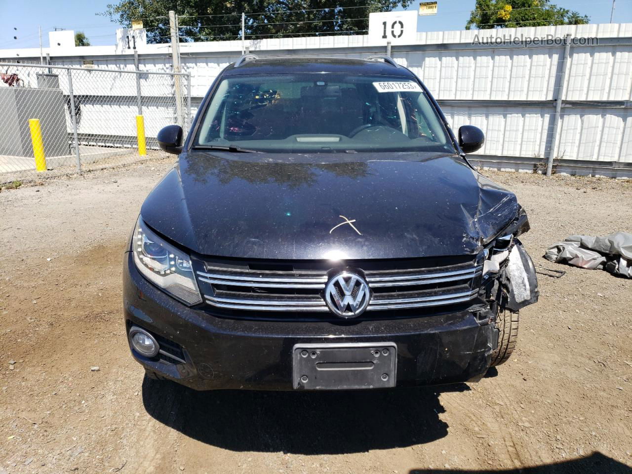 2016 Volkswagen Tiguan S Black vin: WVGAV7AX6GW614354