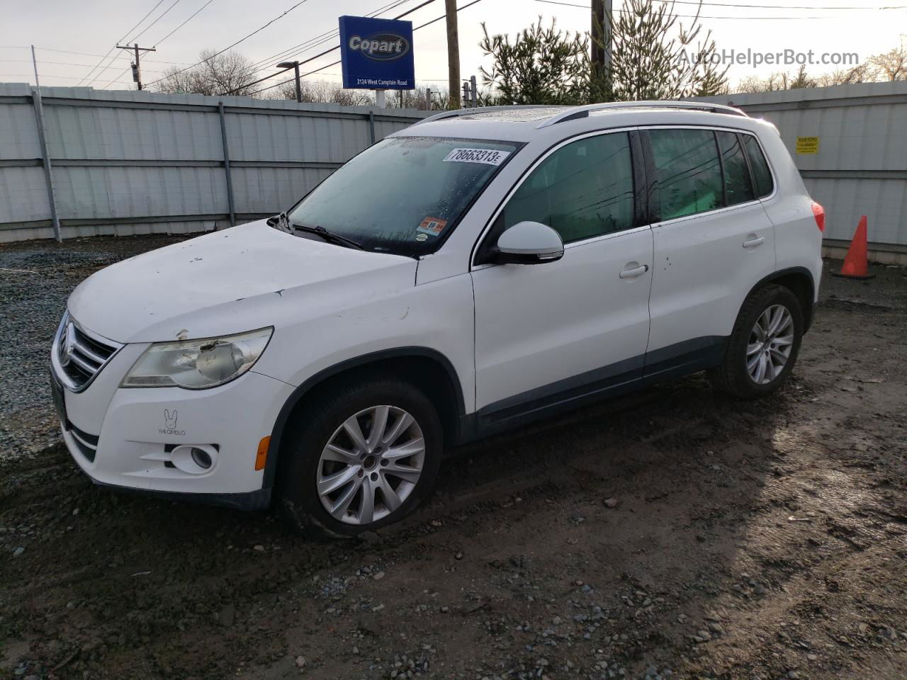 2010 Volkswagen Tiguan S White vin: WVGAV7AX7AW505828