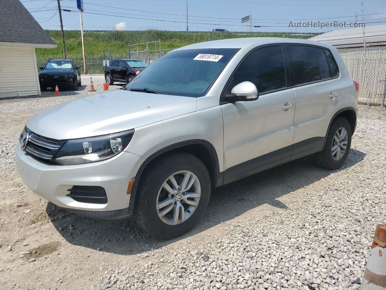 2013 Volkswagen Tiguan S Gray vin: WVGAV7AX7DW538090