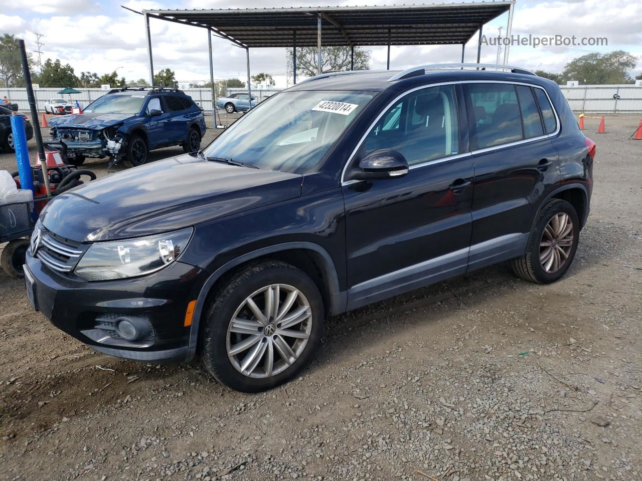 2013 Volkswagen Tiguan S Black vin: WVGAV7AX7DW555181