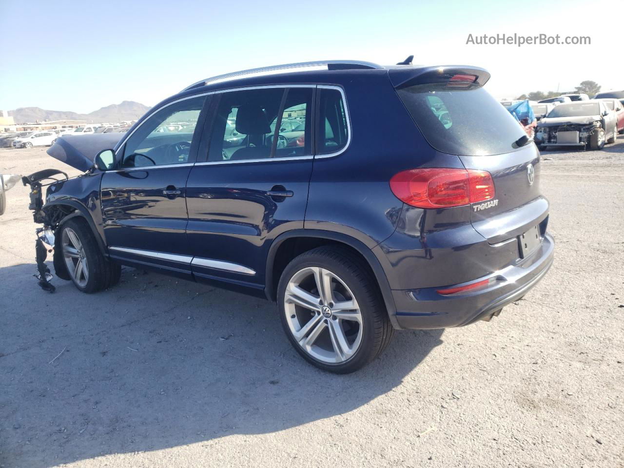 2016 Volkswagen Tiguan S Blue vin: WVGAV7AX7GW024146