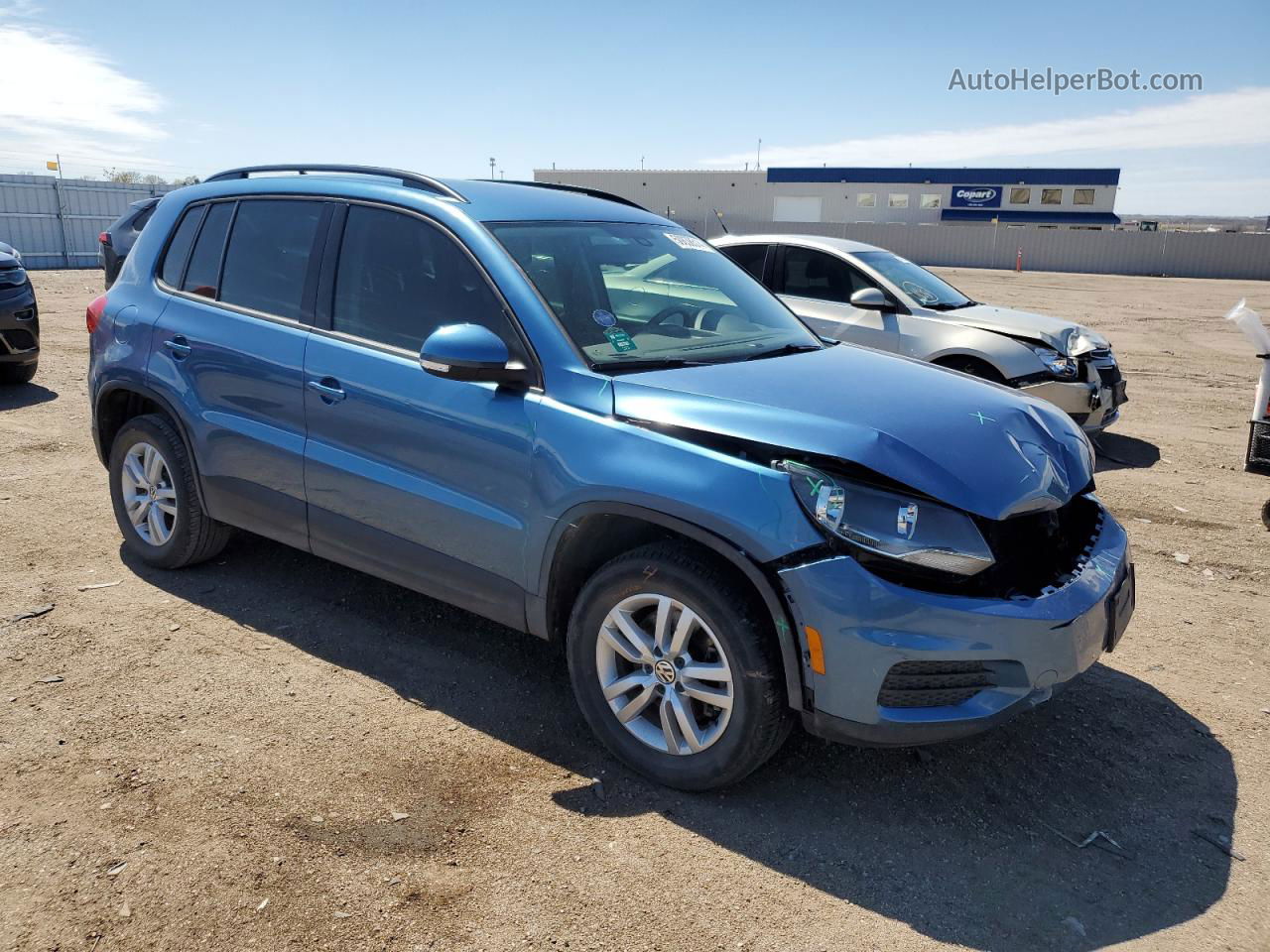 2017 Volkswagen Tiguan S Blue vin: WVGAV7AX7HW501336