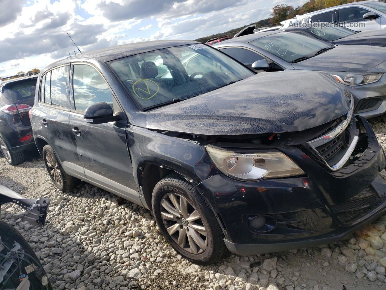 2010 Volkswagen Tiguan S Black vin: WVGAV7AX8AW000543