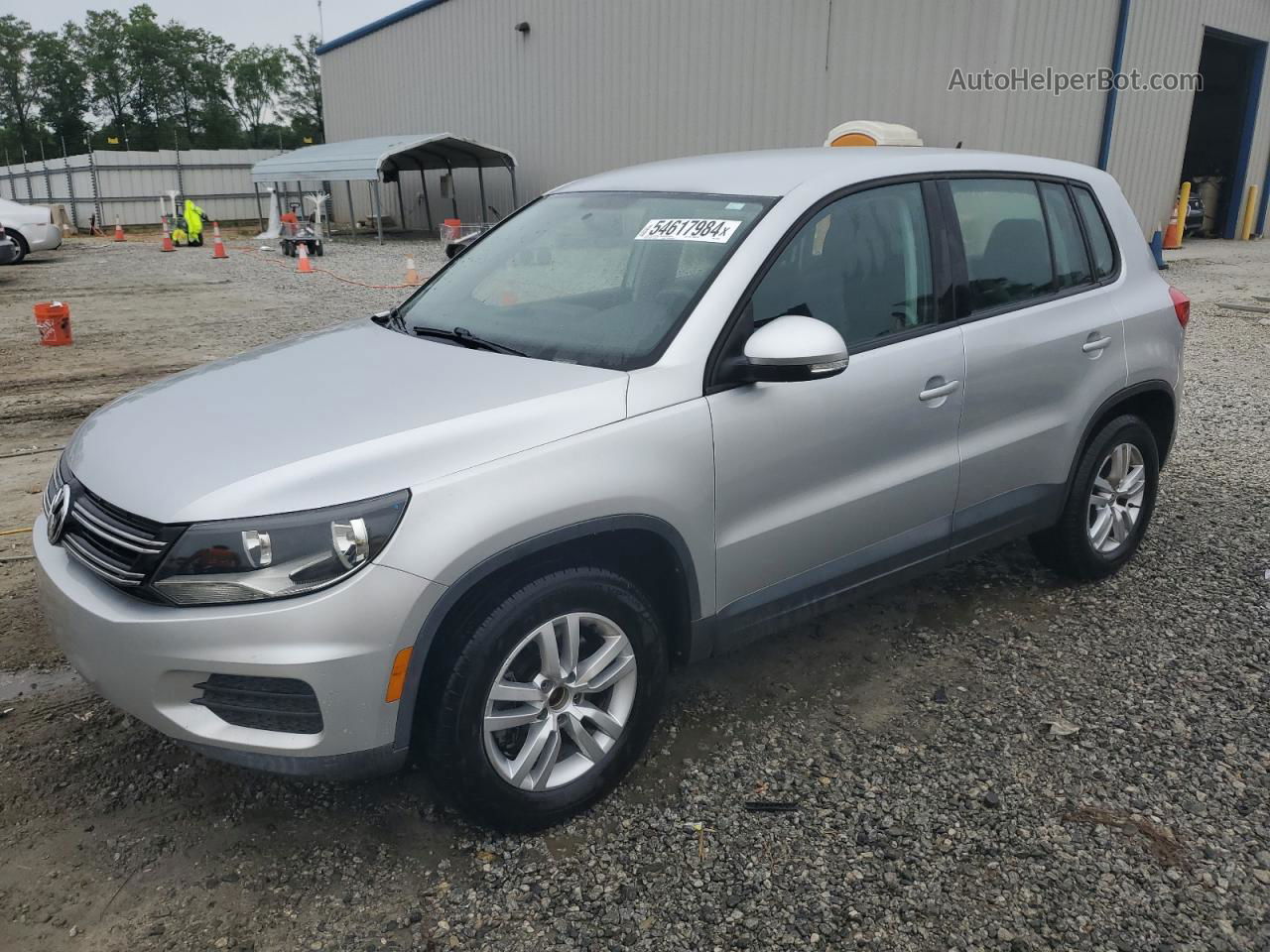 2013 Volkswagen Tiguan S Silver vin: WVGAV7AX8DW517037