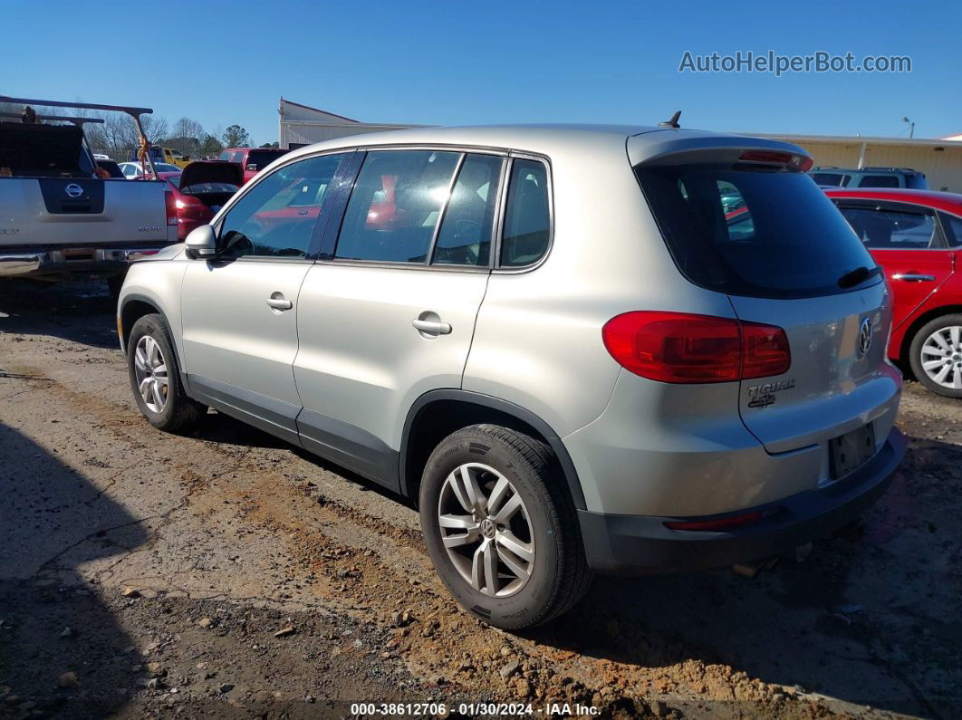 2013 Volkswagen Tiguan S Silver vin: WVGAV7AX8DW521914