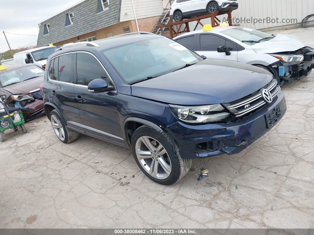 2016 Volkswagen Tiguan R-line Blue vin: WVGAV7AX8GW088387