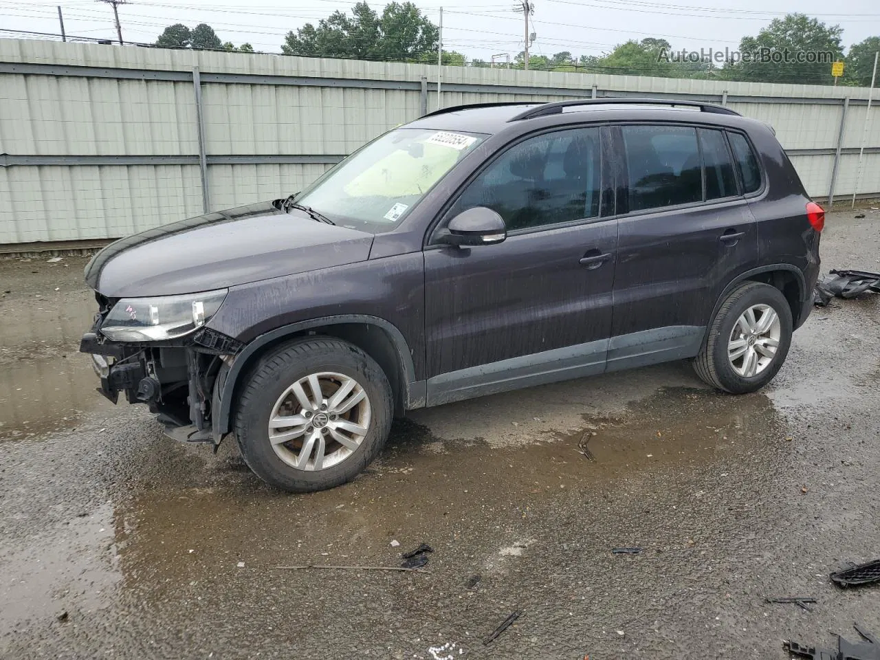 2016 Volkswagen Tiguan S Charcoal vin: WVGAV7AX8GW537325