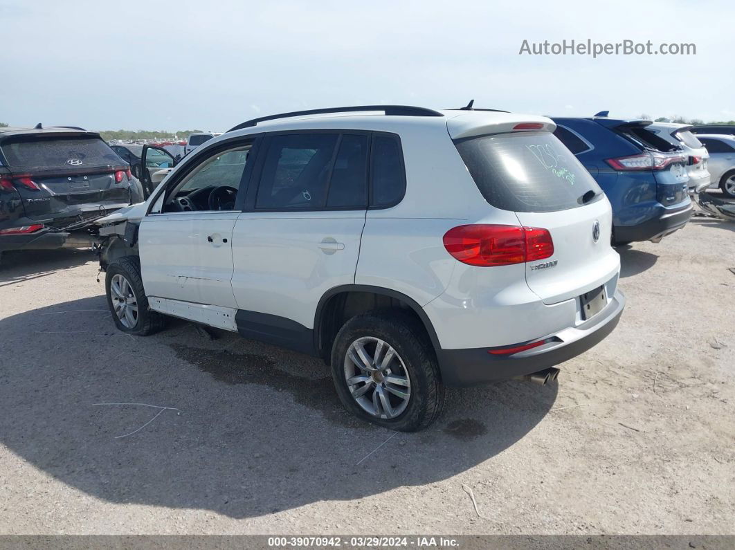 2016 Volkswagen Tiguan S White vin: WVGAV7AX8GW598061