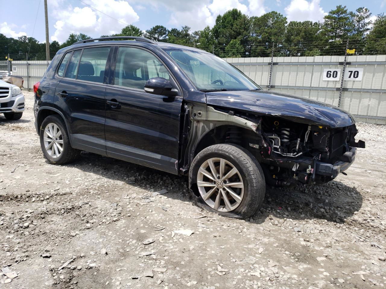 2017 Volkswagen Tiguan S Черный vin: WVGAV7AX8HK051865