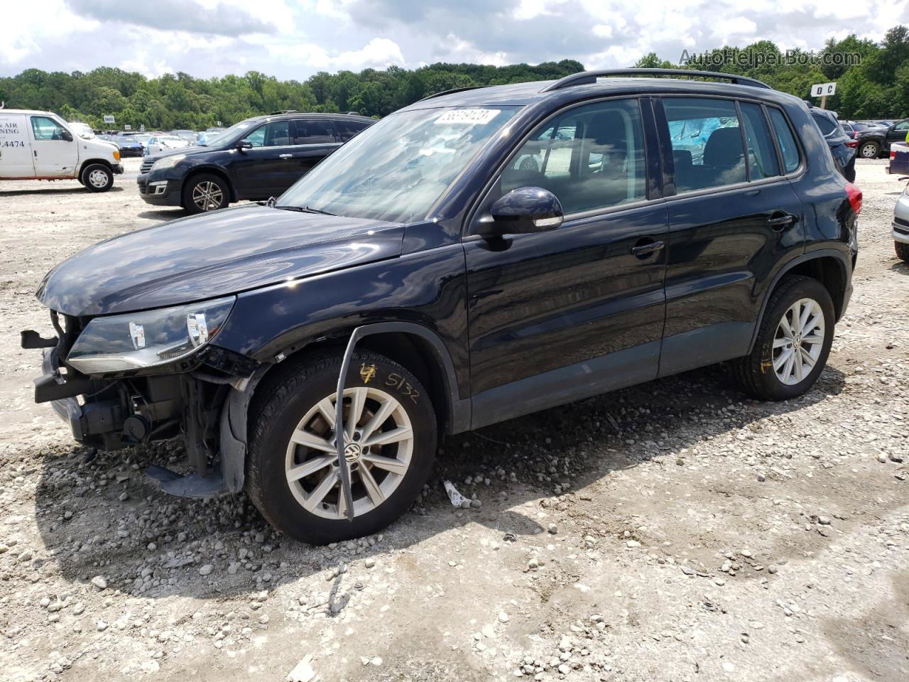 2017 Volkswagen Tiguan S Black vin: WVGAV7AX8HK051865