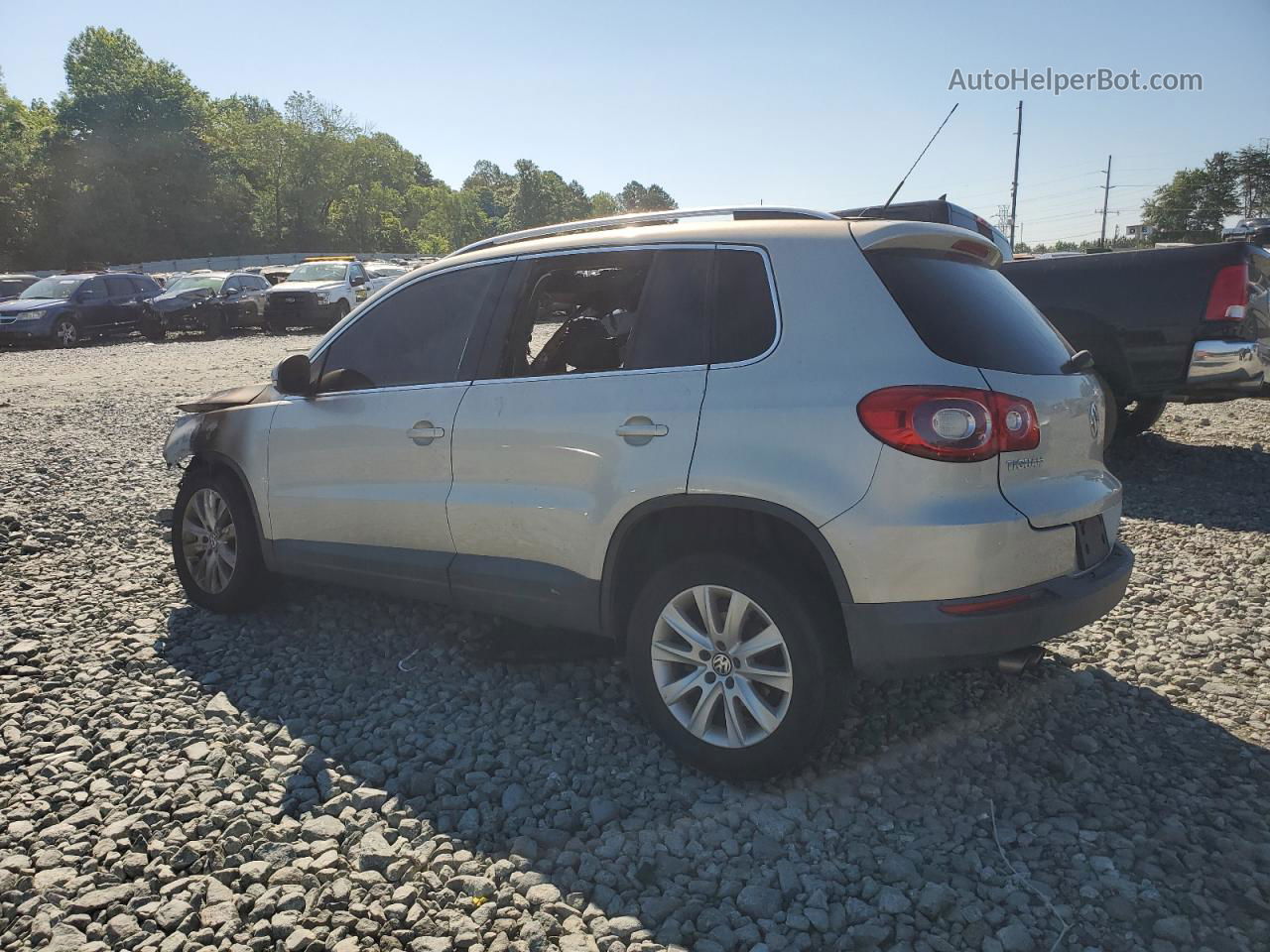 2010 Volkswagen Tiguan S Silver vin: WVGAV7AX9AW001183