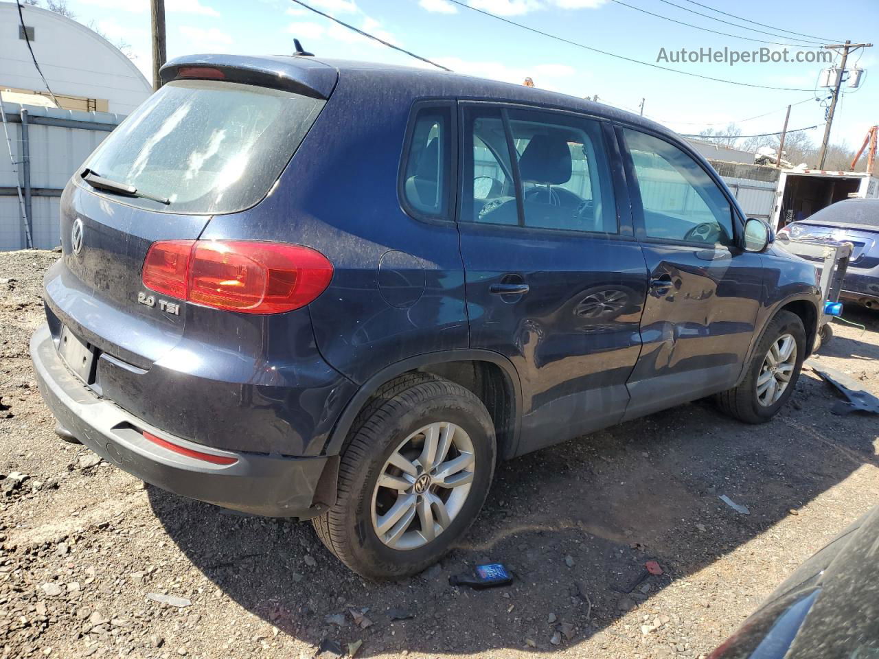 2013 Volkswagen Tiguan S Blue vin: WVGAV7AX9DW509836