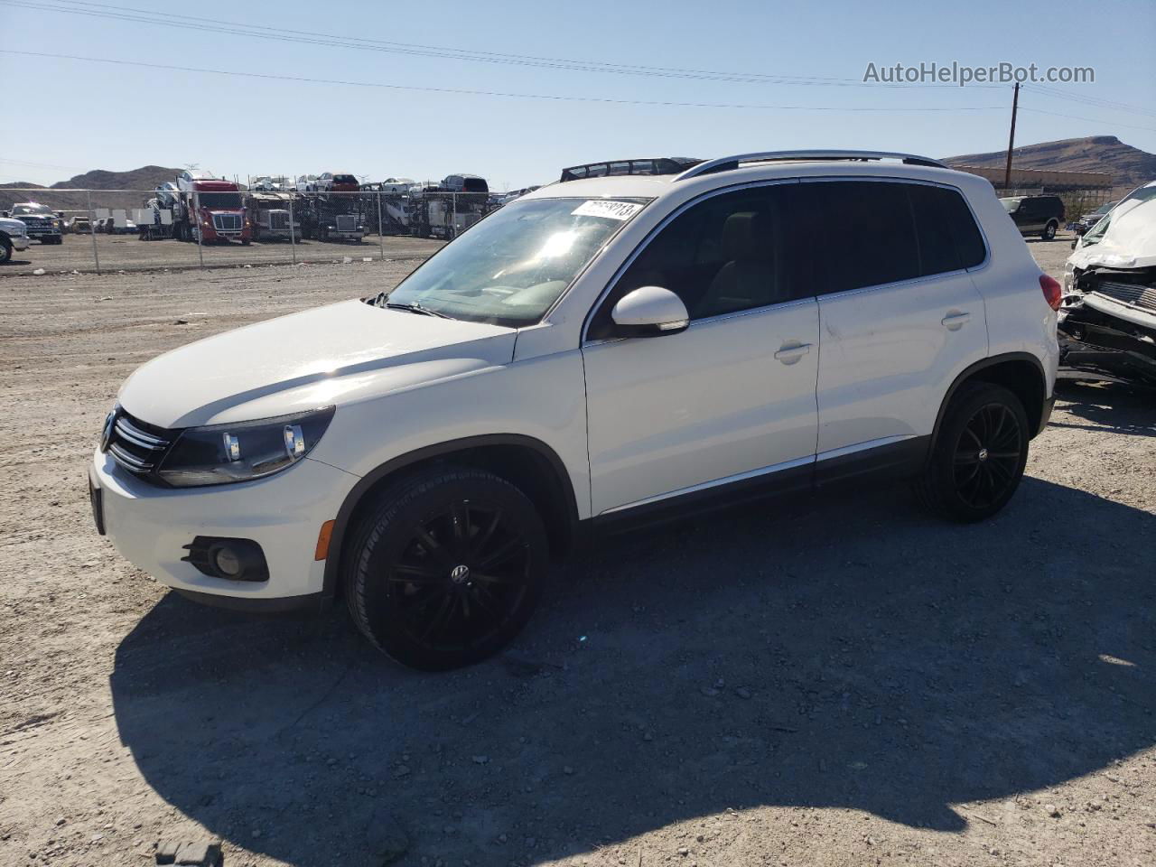 2013 Volkswagen Tiguan S White vin: WVGAV7AX9DW522070