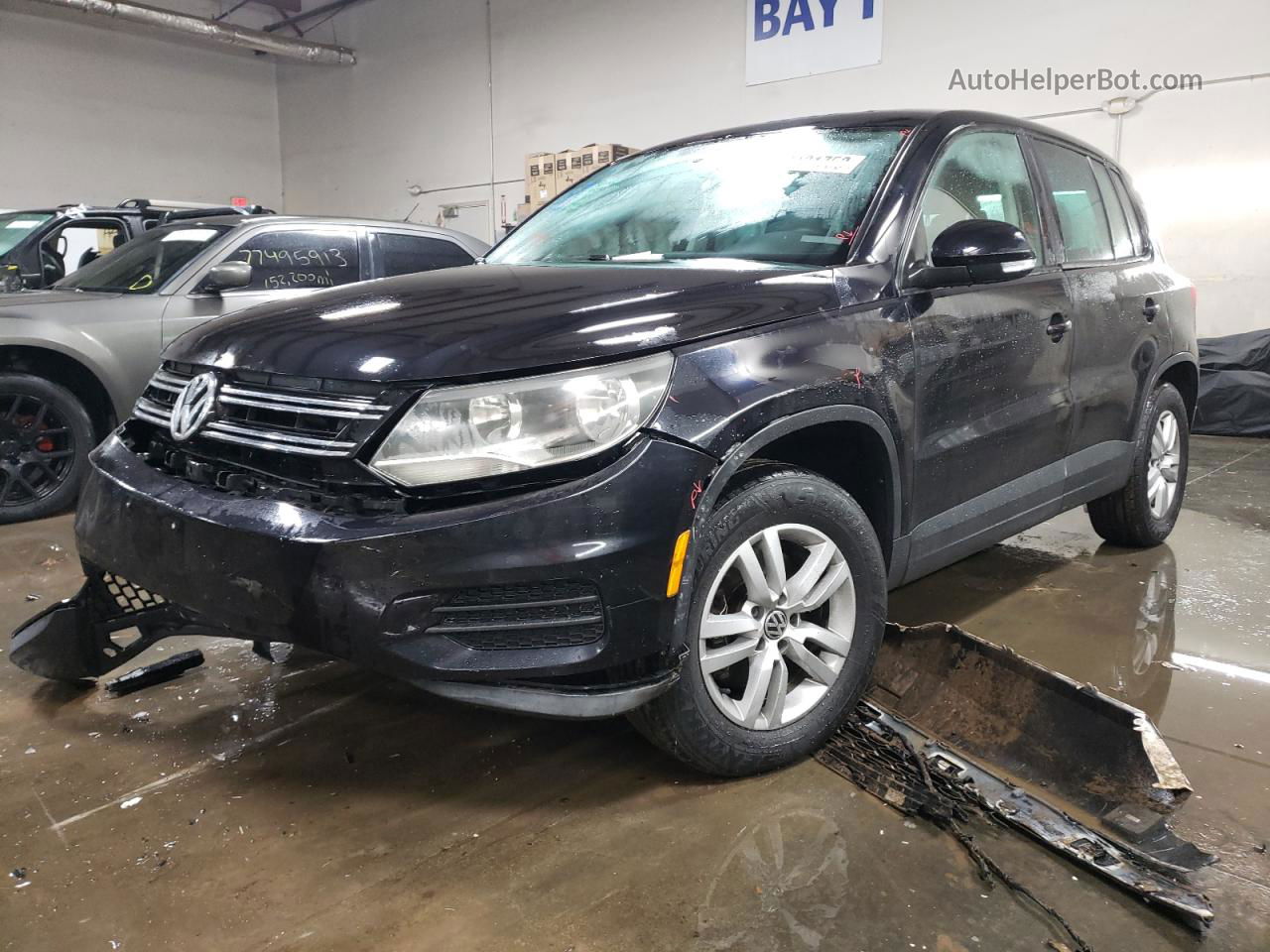 2013 Volkswagen Tiguan S Black vin: WVGAV7AX9DW533652