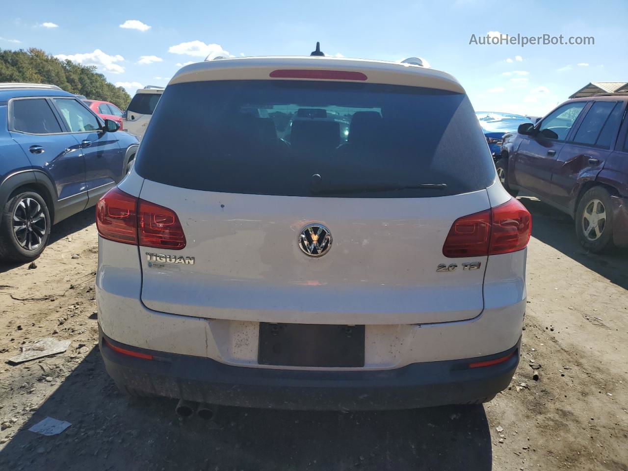 2013 Volkswagen Tiguan S White vin: WVGAV7AX9DW547129