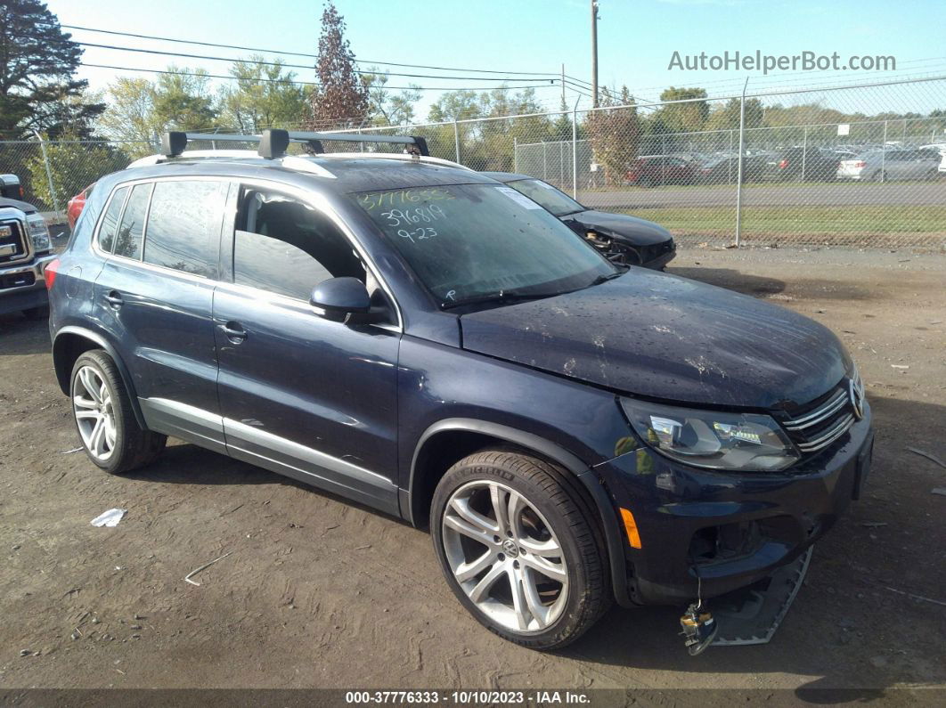 2016 Volkswagen Tiguan Sel Blue vin: WVGAV7AX9GW537303