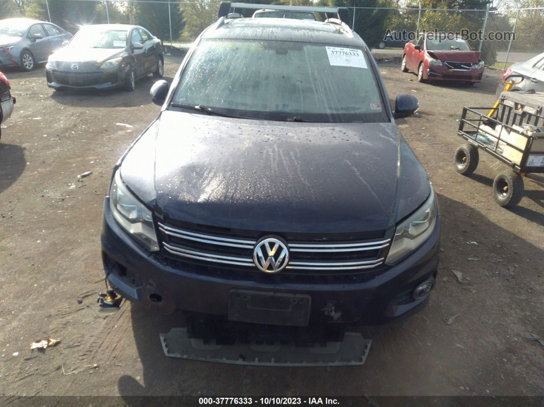 2016 Volkswagen Tiguan Sel Blue vin: WVGAV7AX9GW537303