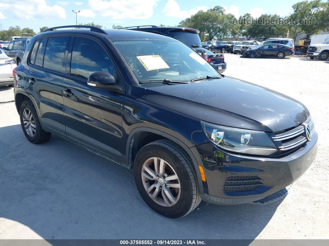 2016 Volkswagen Tiguan S/sel/se/r-line Черный vin: WVGAV7AX9GW542291