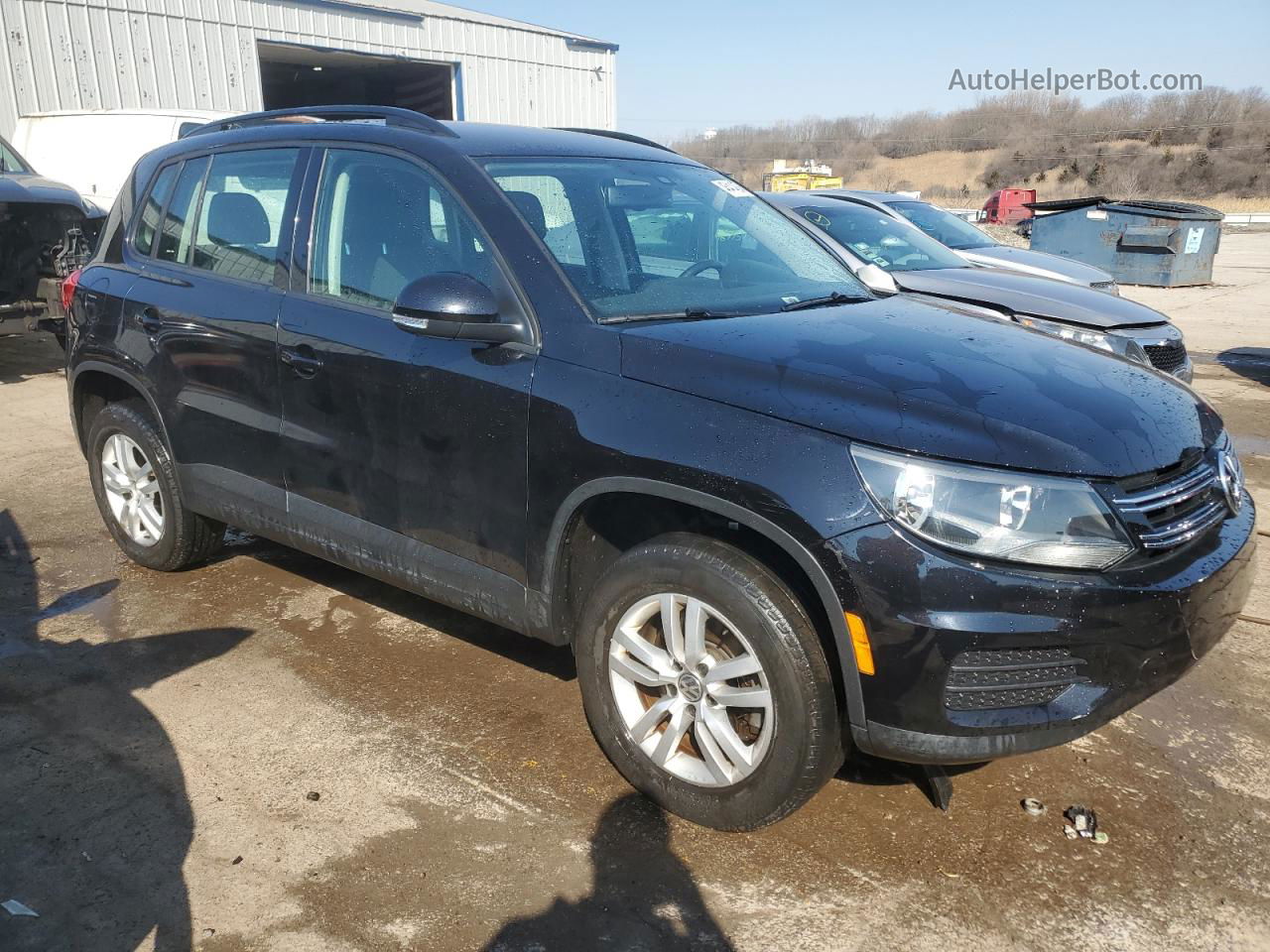 2016 Volkswagen Tiguan S Черный vin: WVGAV7AX9GW580751