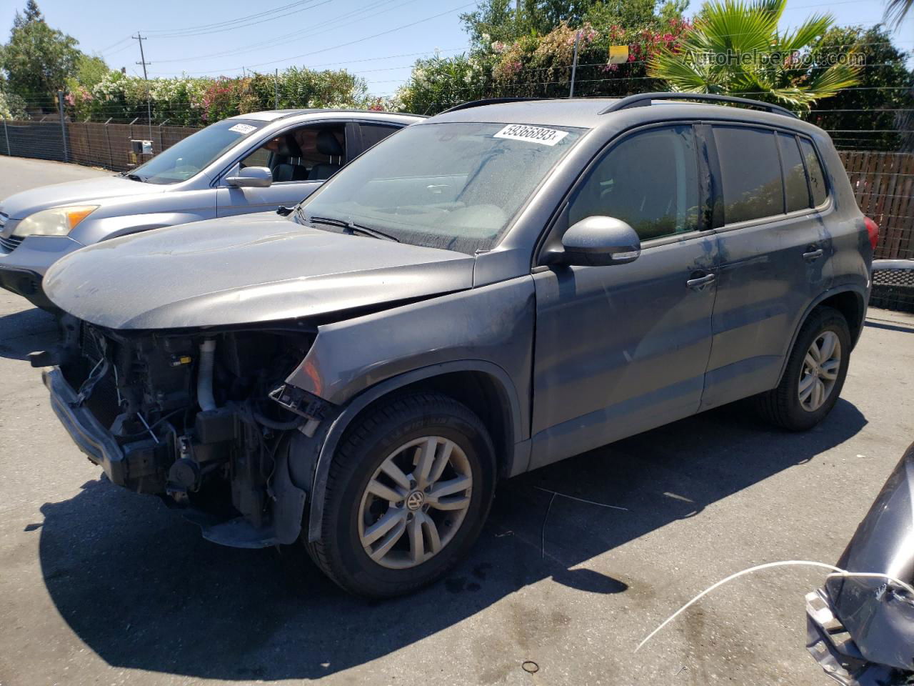 2017 Volkswagen Tiguan S Gray vin: WVGAV7AX9HK036386