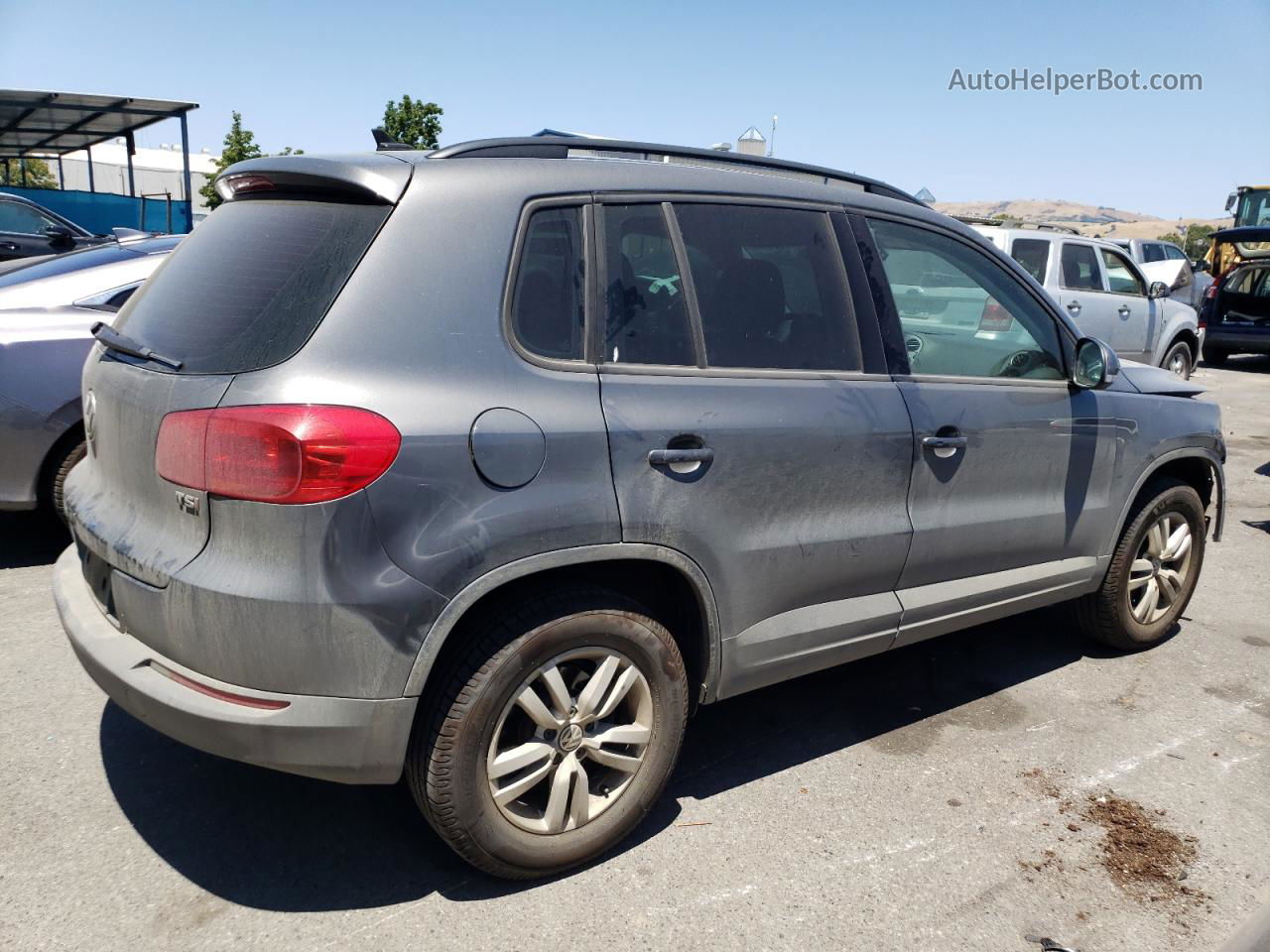 2017 Volkswagen Tiguan S Gray vin: WVGAV7AX9HK036386