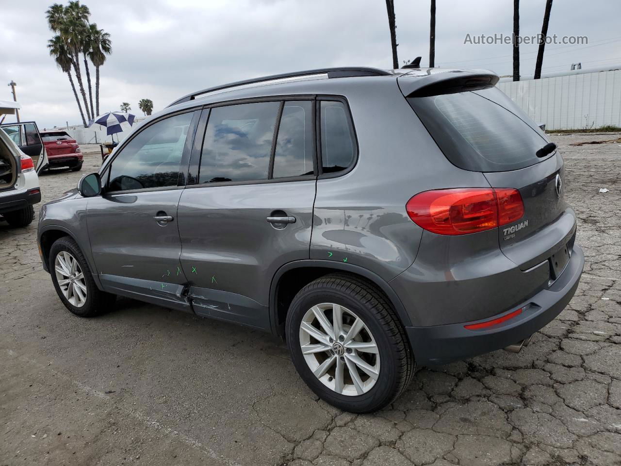 2017 Volkswagen Tiguan S Gray vin: WVGAV7AX9HK044343