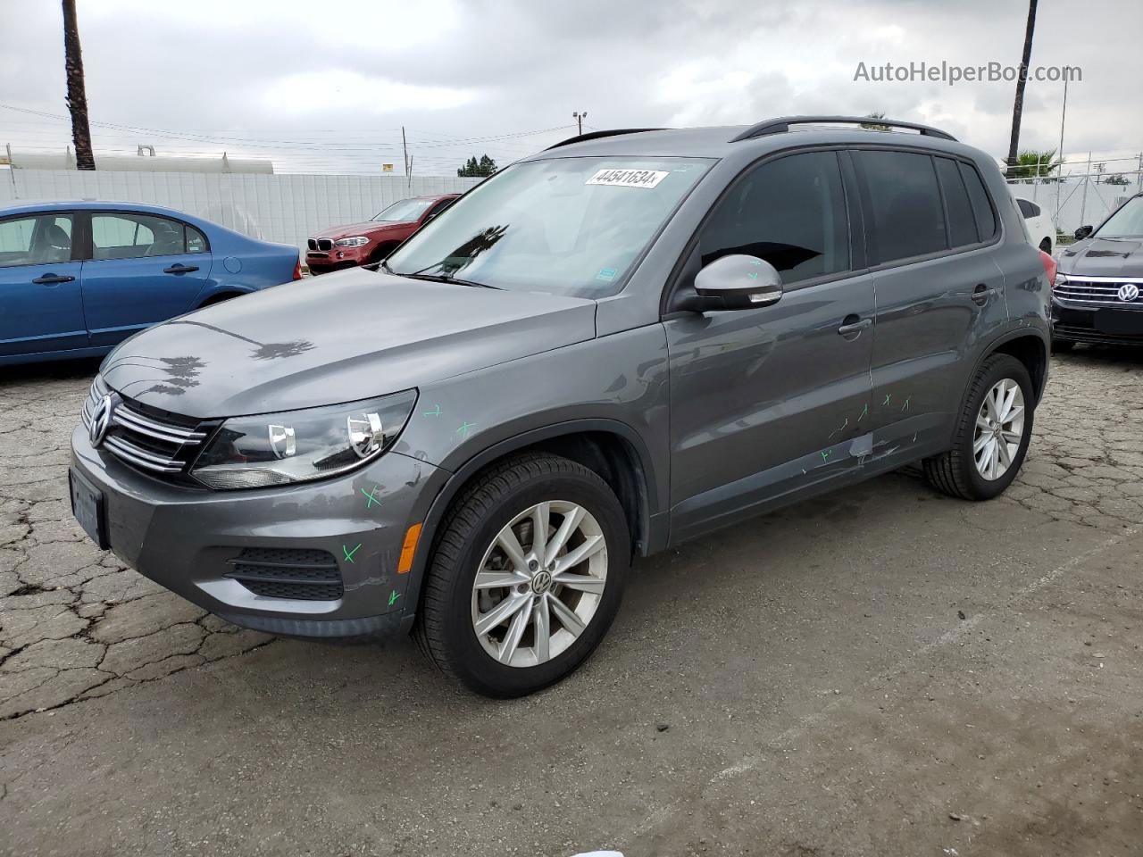 2017 Volkswagen Tiguan S Gray vin: WVGAV7AX9HK044343