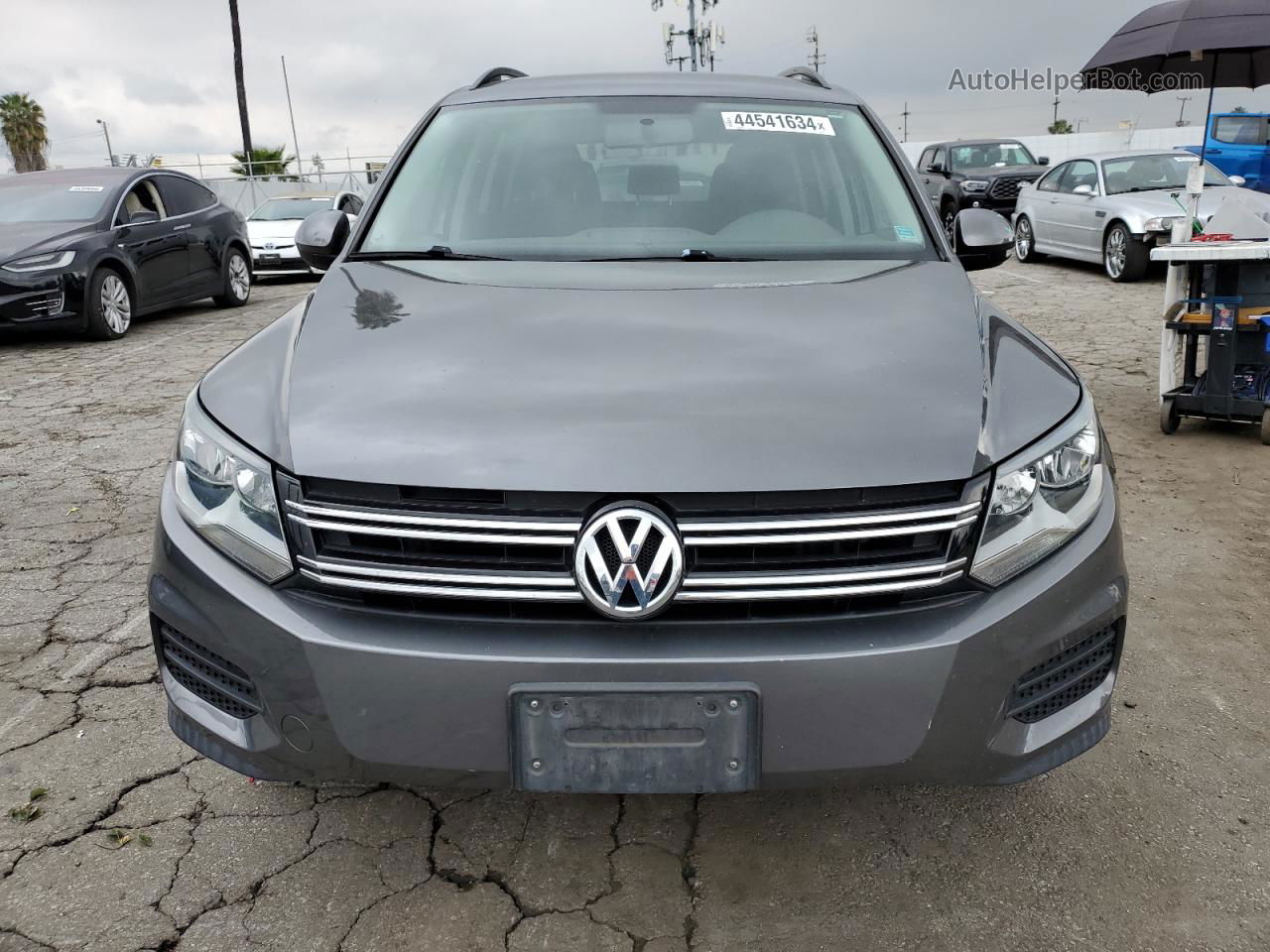 2017 Volkswagen Tiguan S Gray vin: WVGAV7AX9HK044343