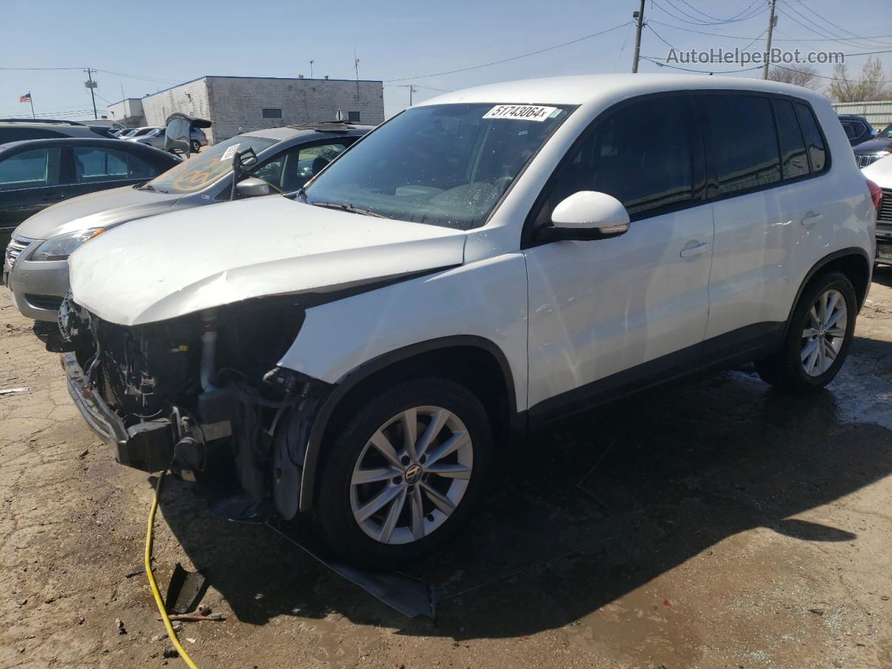 2017 Volkswagen Tiguan S White vin: WVGAV7AX9HK046108