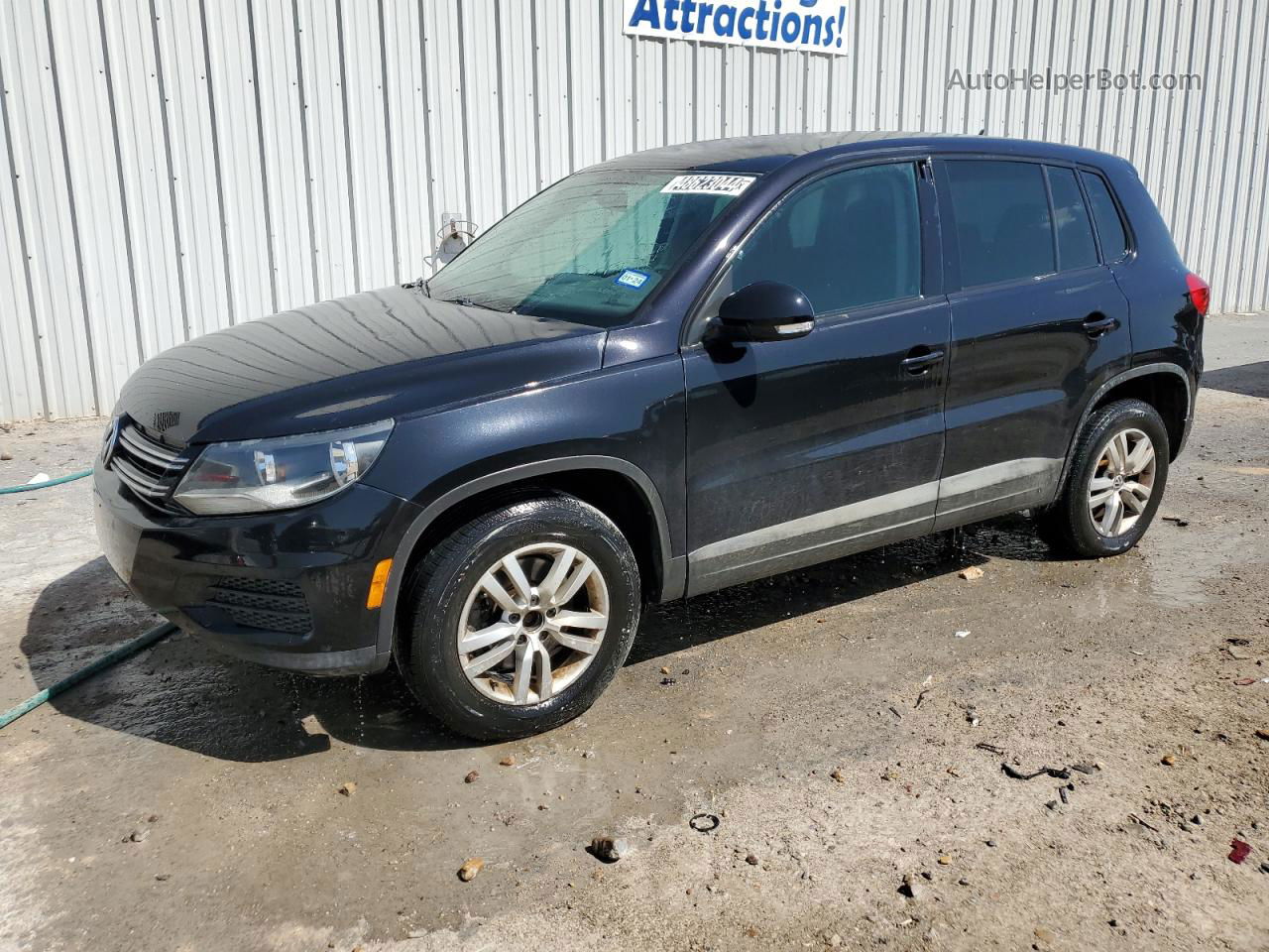 2013 Volkswagen Tiguan S Black vin: WVGAV7AXXDW551769