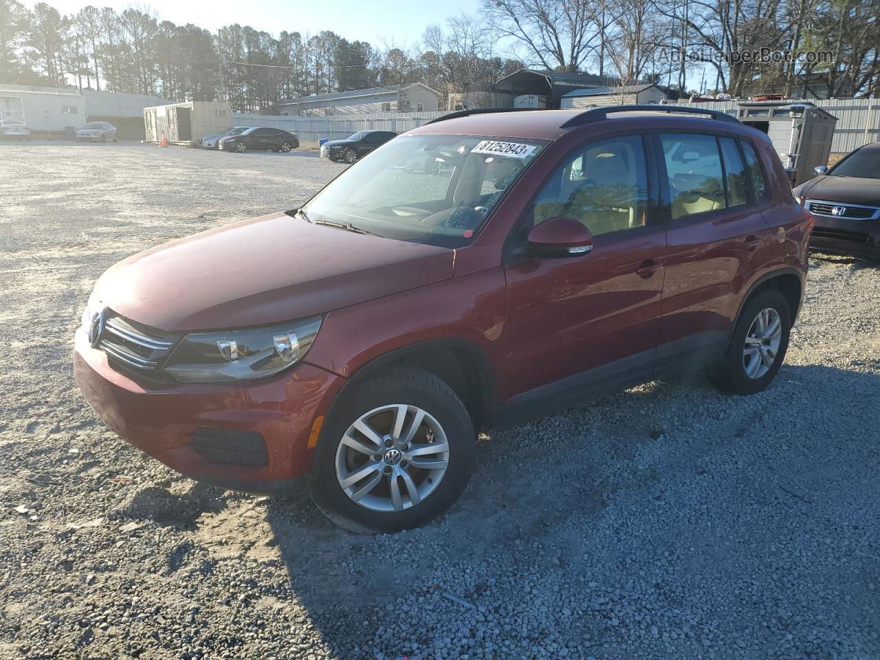 2016 Volkswagen Tiguan S Red vin: WVGAV7AXXGW060929