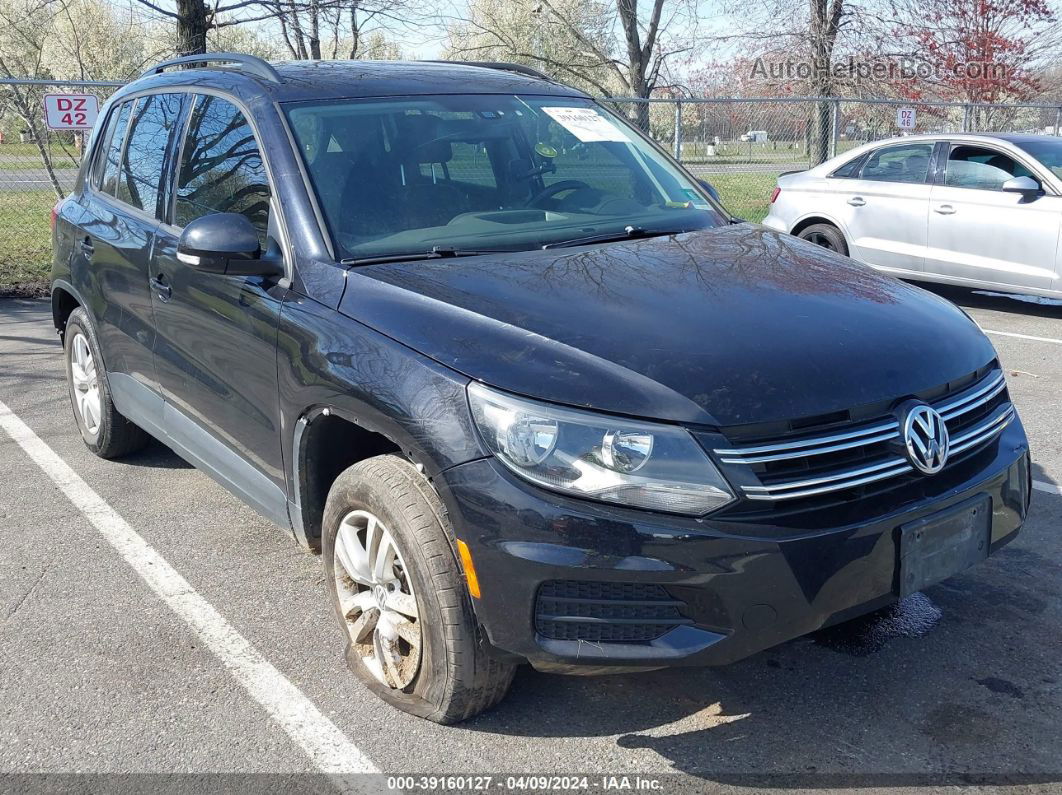 2016 Volkswagen Tiguan S Black vin: WVGAV7AXXGW518856