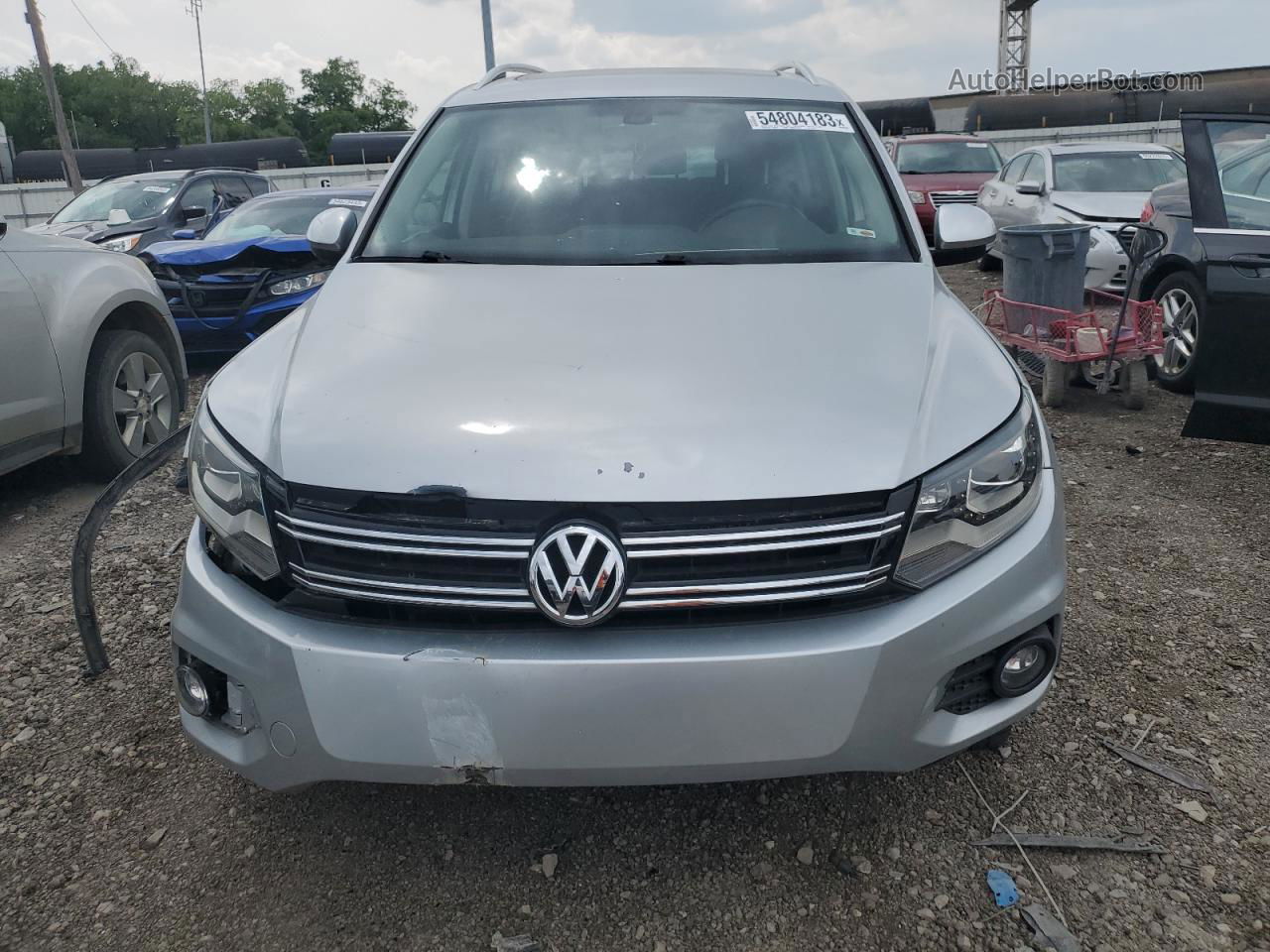 2016 Volkswagen Tiguan S Серебряный vin: WVGAV7AXXGW525595