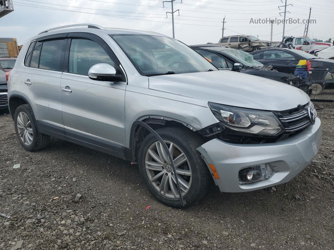 2016 Volkswagen Tiguan S Silver vin: WVGAV7AXXGW525595