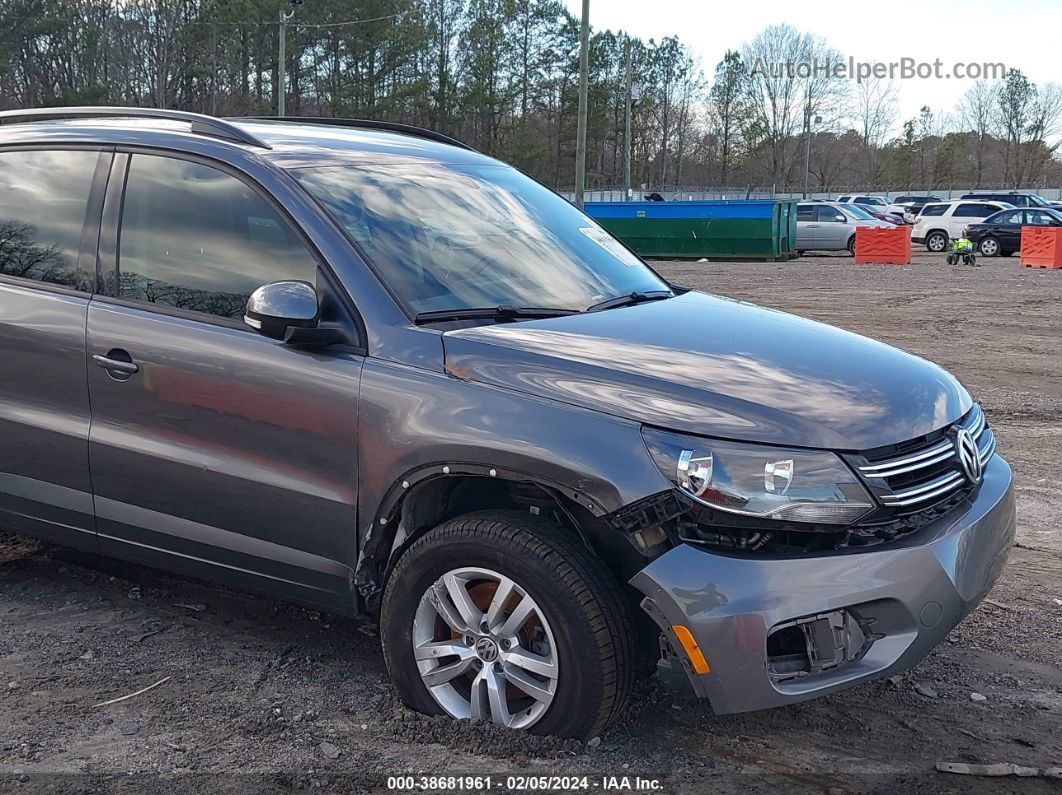 2016 Volkswagen Tiguan S Серый vin: WVGAV7AXXGW526133