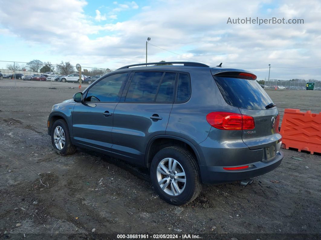 2016 Volkswagen Tiguan S Gray vin: WVGAV7AXXGW526133