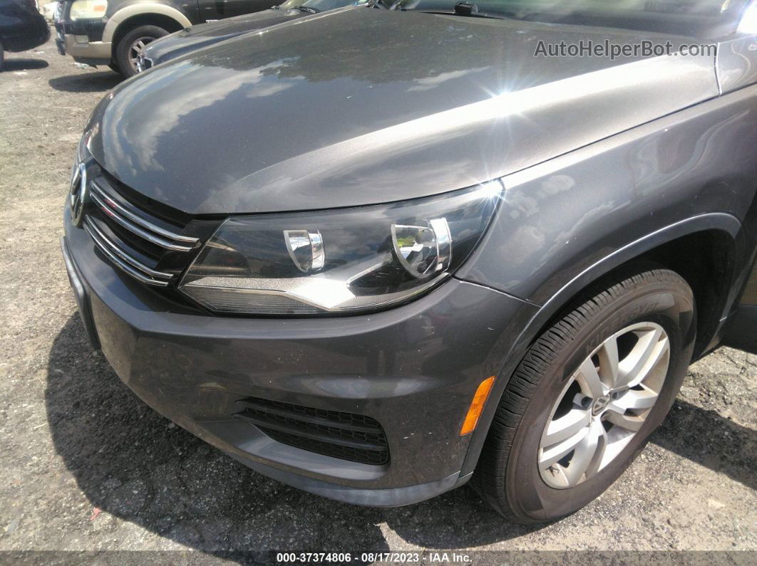 2016 Volkswagen Tiguan S Gray vin: WVGAV7AXXGW556457