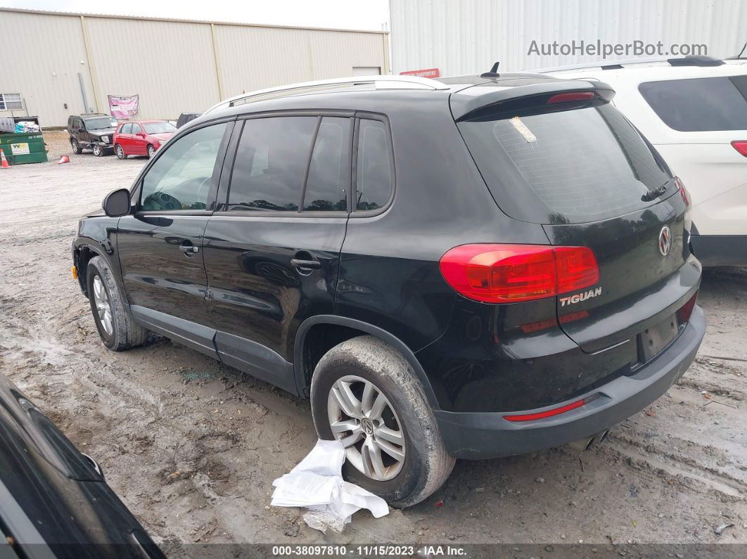 2016 Volkswagen Tiguan S Black vin: WVGAV7AXXGW557141