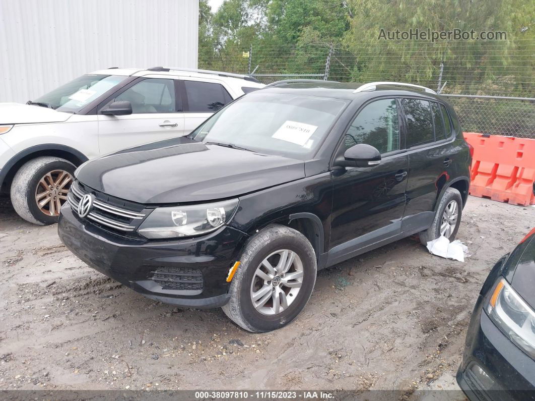 2016 Volkswagen Tiguan S Black vin: WVGAV7AXXGW557141