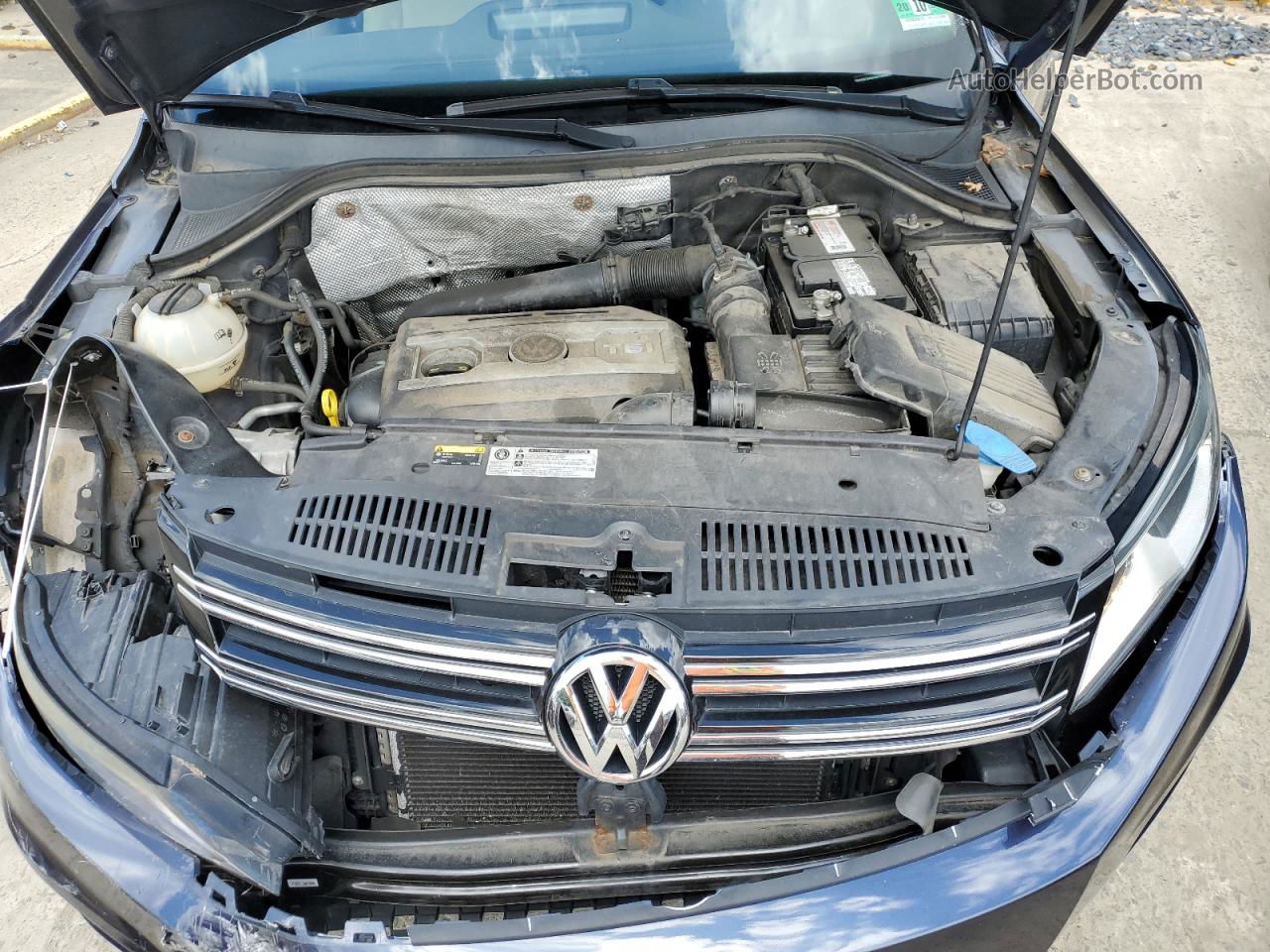 2016 Volkswagen Tiguan S Blue vin: WVGAV7AXXGW574571