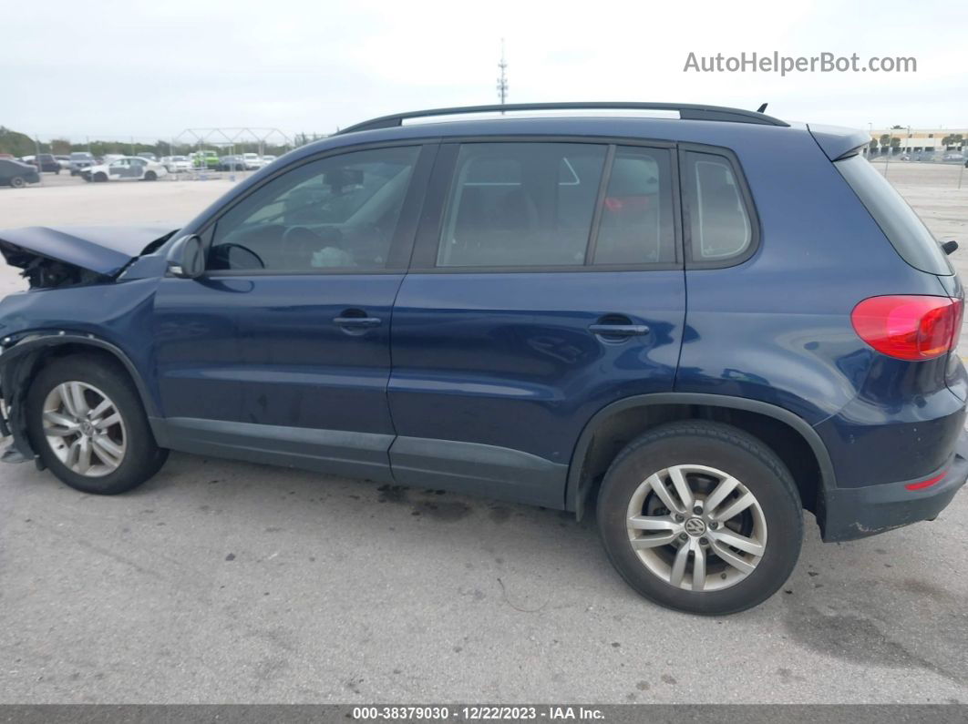 2016 Volkswagen Tiguan S Dark Blue vin: WVGAV7AXXGW589958