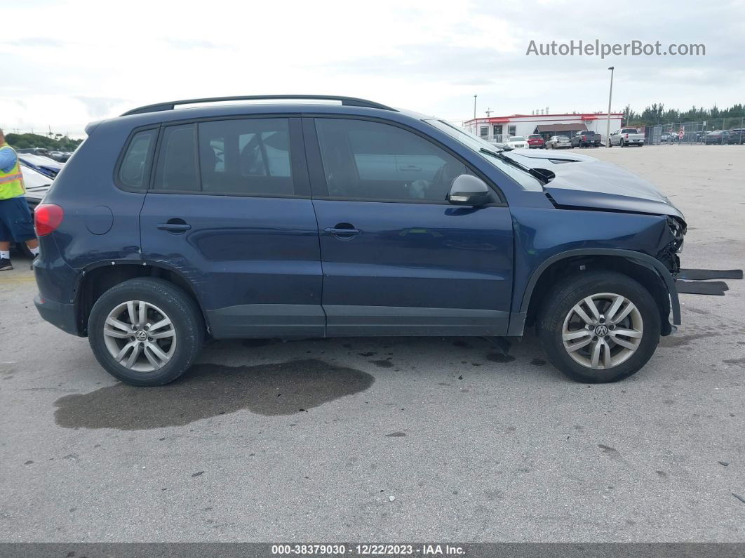 2016 Volkswagen Tiguan S Dark Blue vin: WVGAV7AXXGW589958